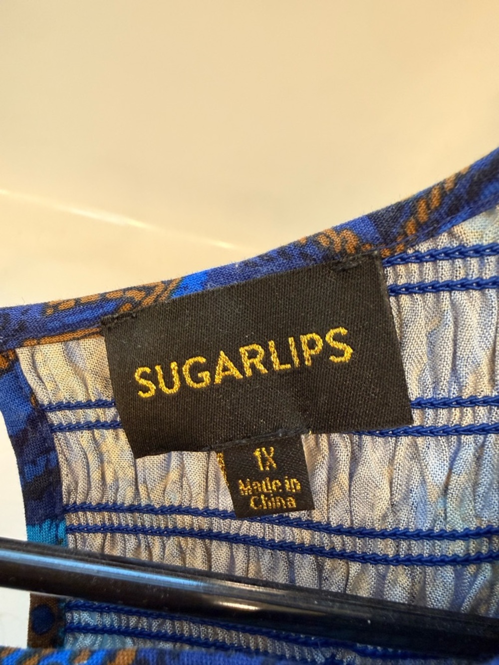 Sugarlips Blue Floral Smocked Maxi Dress - Picture 3 of 3